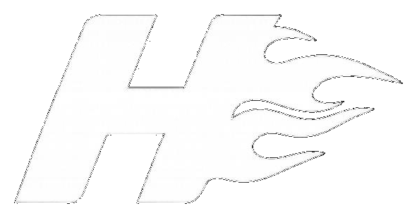 Logo HeatCore H con llama, fondo transparente